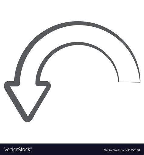 Arched arrow Royalty Free Vector Image VectorStock