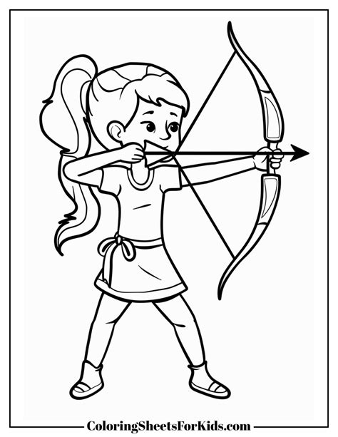 Archery Coloring Pages