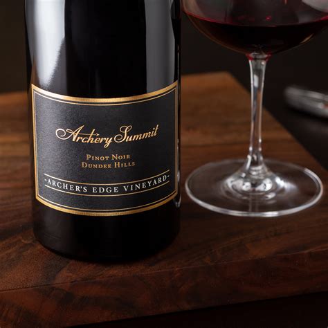 Archery summit. 2021. Dundee Hills. Pinot Noir. $65. / 750ml. Spring A-List Club Shipment. The 2021 Dundee Hills Pinot Noir touts all the hallmarks of our storied appellation. It begins with brambleberry, ripe rainier cherry, blackberry blossoms, cocoa powder, and spice on the nose. The palate is just as lively, with fresh, juicy red fruit backed by graceful ... 