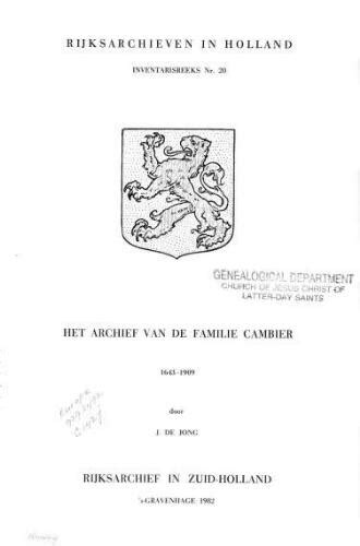 Archief van de familie cambier, 1643 1909. - Autoconf reference manual creating automatic configuration scripts.