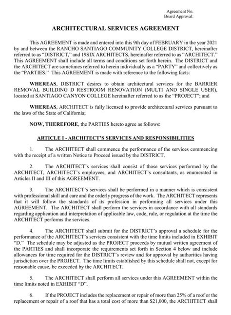 Architect Agreement 2