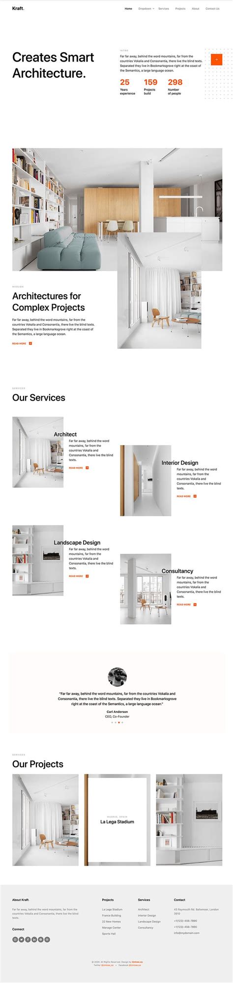 Architect Html Template Code Resources Freebiesui