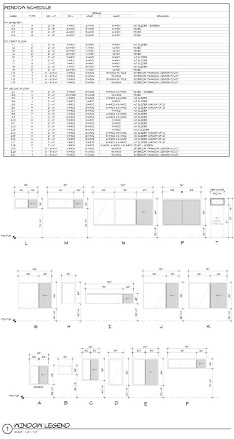 Architectural Graphics 101 Enlarged Window Schedule Life of an Architect