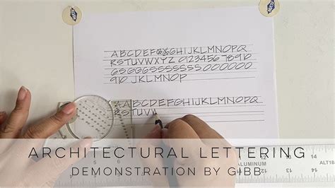 Architectural Lettering Guide Template