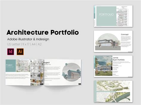 Architecture Portfolio Adobe Indesign & Illustrator Etsy