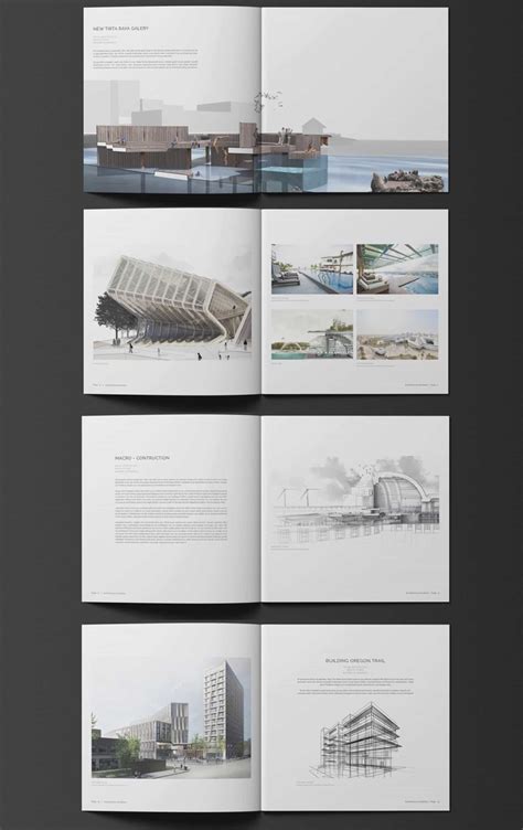 Architecture Portfolio Template Illustrator Free Web Architecture