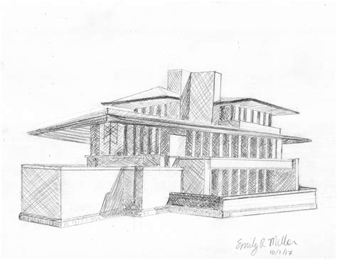 Architecture drawing, Frank lloyd wright architecture, Frank lloyd wright