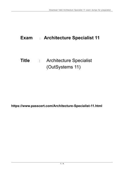 Architecture-Specialist-11 Demotesten