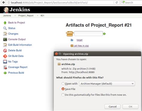 Archive the artifacts in Jenkins - Stack Overflow