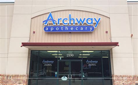 Archway apothecary. Archway Apothecary. Add to Favorites. Pharmacies, Medical Equipment & Supplies. Be the first to review! Today: 8:00 am - 5:00 pm. Tomorrow: 8:00 am - 5:00 pm. 10 Years. in Business. (985) 801-0800Visit Website Map & Directions 2190 Manton DrCovington, LA 70433 Write a Review. 