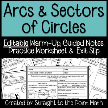 Arcs And Sectors Key