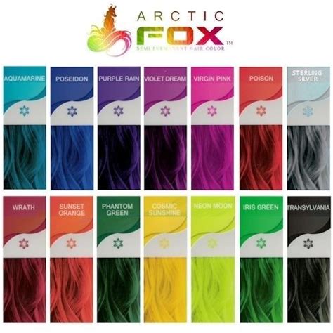 Arctic Fox Color Mixing Chart