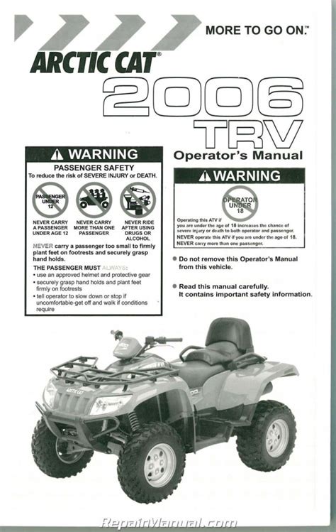 Arctic cat 500 trv owners manual. - Guide for 8th standarad 1st term.