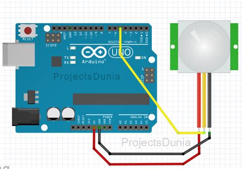 Arduino With PIR Sensor for motion detector TECHATRONICS