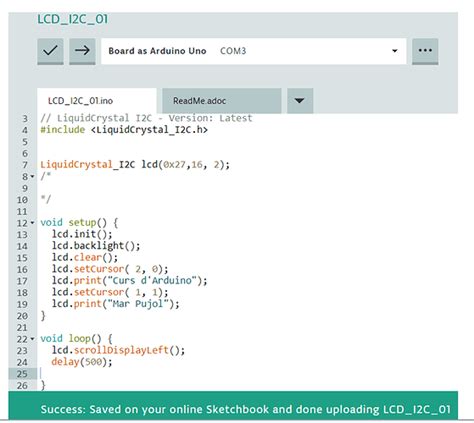 Arduino i2c example.  Place all the files in the "LiquidCrystal_I2C" folder.  We&rsquo...