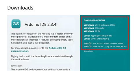 Arduino ide download.  Please manually download the new version from https://ww...