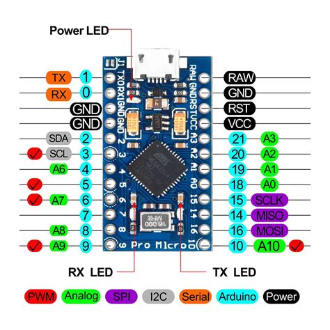 Arduino pro micro. 1 de Arduino™ Con conector microUSB para programac...