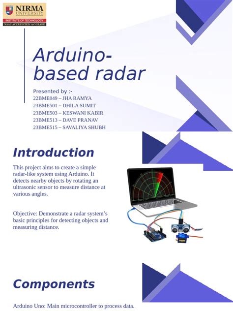Arduino radar project report pdf.  In this research we study about existing navigation R...
