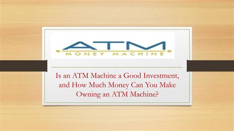 Are ATM Machines A Good Investment? - Benchmark Alert