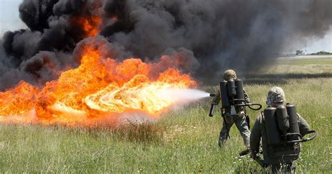 Are flamethrowers banned by the Geneva Convention?