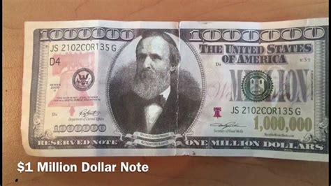 Are million dollar bills real. Jul 25, 2022 · “The printing will say ‘USA’ followed by the denomination of the bill, which is spelled out for $5, $10, and $20 bills but presented in numerals on the $50 and $100 bills,” she says. 