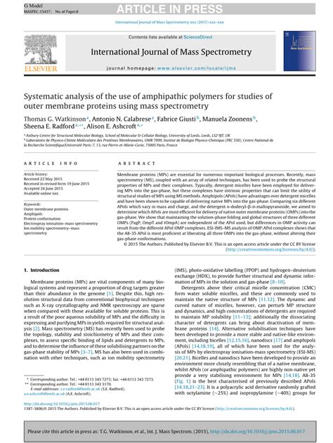 Are steroids amphipathic.  Systematic analysis of the use of amphipathic polymers for studies ...