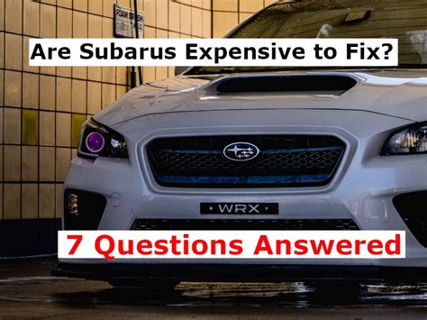 Are subarus expensive to fix. Jan 17, 2024 · Subarus are more expensive to fix due to a unique boxer engine design and all-wheel-drive system, making access to some components more challenging and increasing labor costs. Additionally, the need for simultaneous tire replacements in AWD vehicles adds to the overall maintenance expense. 