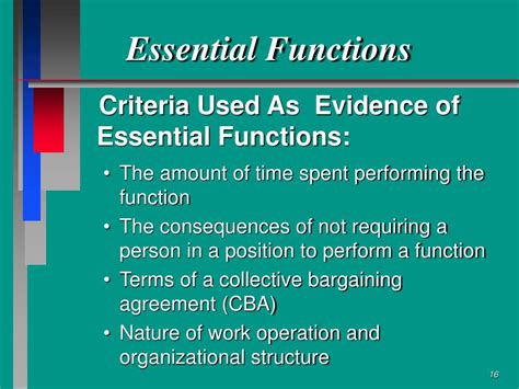 Are you able to perform the essential functions of the job?