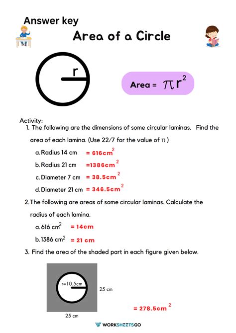 Area And Circumference Of A Circle Worksheet Answer Key Gina Wilson Fluffums