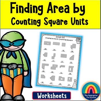 Area Counting Unit Squares Worksheet Education Com