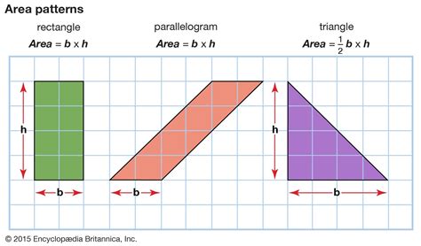 Area and Surface Area of Parallelograms and Triangles