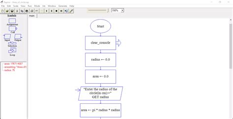 Area of Circle Raptor Flowchart - TestingDocs.com