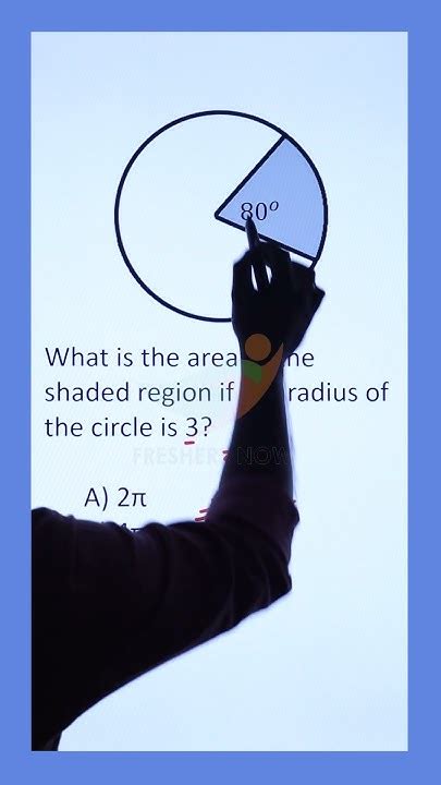 Area of Part of Circle Shaded Region Math Geometry Question shorts 