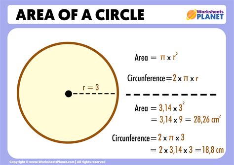 Area of a circle notes.  Learn how to calculate the area of a circle using simple for...