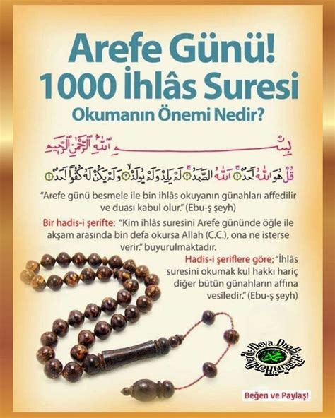 Arefe günü 1000 ihlas okumak