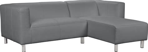 Argos Home Moda Faux Leather Corner Chaise Sofa - Grey