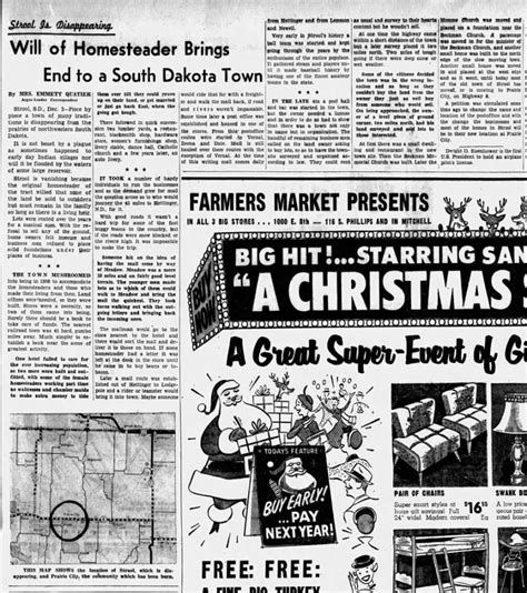 Argus leader newspaper.  Clipping found in Argus-Leader published in Sioux Fall...