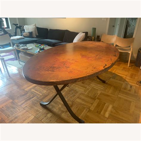 Arhaus Copper Top Dining Table Soft Oval eBay