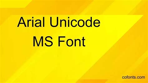 Arial Unicode MS Font download free