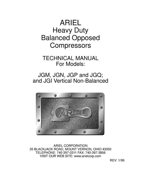 Ariel heavy duty compressors technical manual. - Machine learning solution manual tom m mitchell.