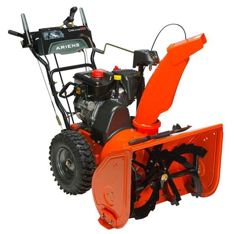 It features an Ariens engine with 6 drive gears and 2 for reverse. This snow blower has a fuel capacity of 2.8 quarts and a chute that turns at 200 degrees. Like the 30″ Ariens snowblower, this medium-sized machine also has convenient hand warmers. There are several things we liked about the Ariens 24″ Gas Fuel Snow Blower.. 