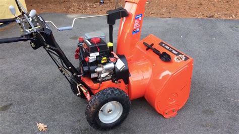 Below are the specifications for this Ariens snowblower: List Price: Manufacture: Ariens; ... Fuel Tank Capacity: 0.725 gallons; Oil Capacity: 20 ounces; Oil In Engine: Yes; Stage Type: 2-Stage; Clearing Width: 28 Inches; Recommended Oil Type: SAE5W30; Steering: Auto ... Cold Weather Oil; The snow blower will break a shear pin when the auger .... 