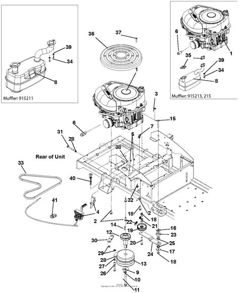 Repair parts and diagrams for 915157 - Ariens Zoom 34" Zero-Turn Mower, 14hp Briggs & Stratton (SN: 000101 - 009999). 