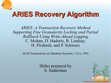 Aries Recovery Algorithm Aries A Transaction Recovery Method