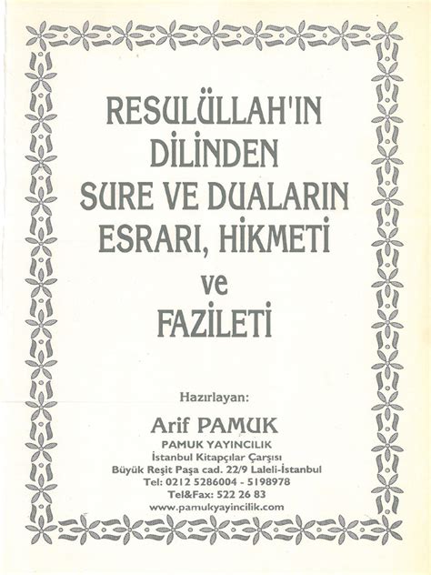 Arif Pamuk Dualar PDF Scribd.