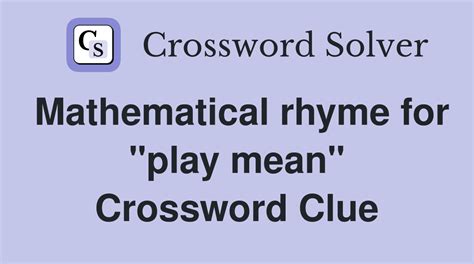 Arith Mean Crossword Clue