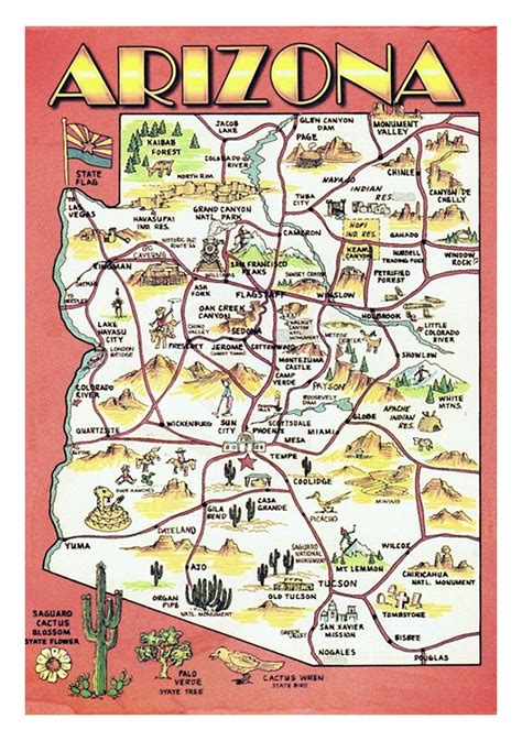 Arizona sightseeing map