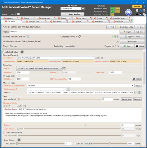 Ark server creation tool.  The Ark Server Manager is designed to help you s...