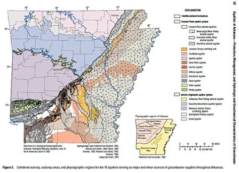 Arkansas aquifers map. Based on (Abdulrazzaq, 2020), the geoelectric method is the right method for finding aquifers. Aquifers are underground layers of waterbearing rocks or geological formations that produce abundant ... 