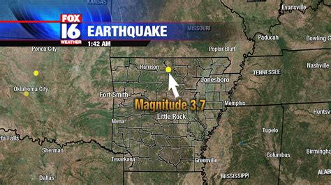 Find out if there are any earthquakes in or near Arkansas today or re
